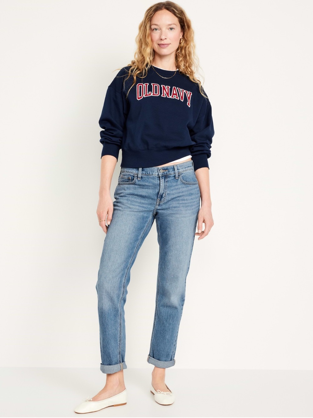 Old Navy Women's Light Wash Boyfriend Jeans